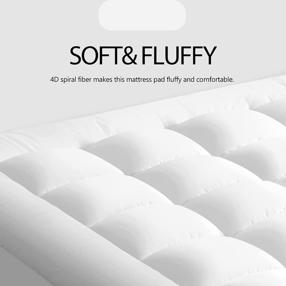 4 Inch Mattress Luxurious Topper – Mattress Topper, Full Size Mattress Topper, King Mattress Topper Available in Different Sizes