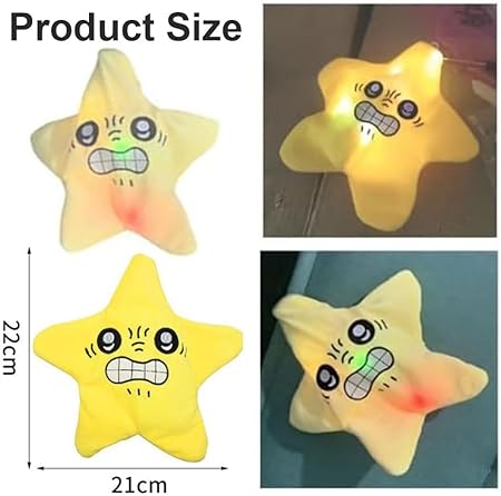 Angry Starfish Toy, Dancing Angry Starfish Prank Toy, Kicking Starfish Plush Pendant, Fun Toy for Backpack Pendant & Keychain, Interactive Popular For Boy Girl Gift, Halloween