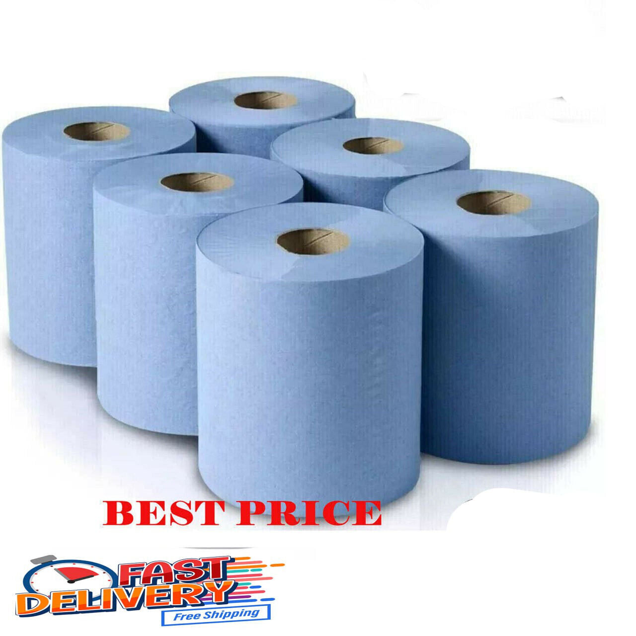 Blue Rolls 6 Pack Blue Rolls Centrefeed Blue Roll 2 Ply Embossed Blue Roll